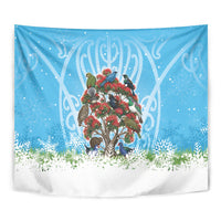 New Zealand Birds Christmas Tapestry Pohutukawa Xmas Tree LT05 - Polynesian Pride