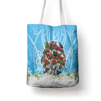 New Zealand Birds Christmas Tote Bag Pohutukawa Xmas Tree LT05 - Polynesian Pride