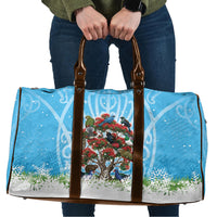 New Zealand Birds Christmas Travel Bag Pohutukawa Xmas Tree LT05 Blue - Polynesian Pride