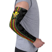 Hawaii Lei Kanaka Maoli Flag Arm Sleeves Tropical Vibes LT05 - Polynesian Pride