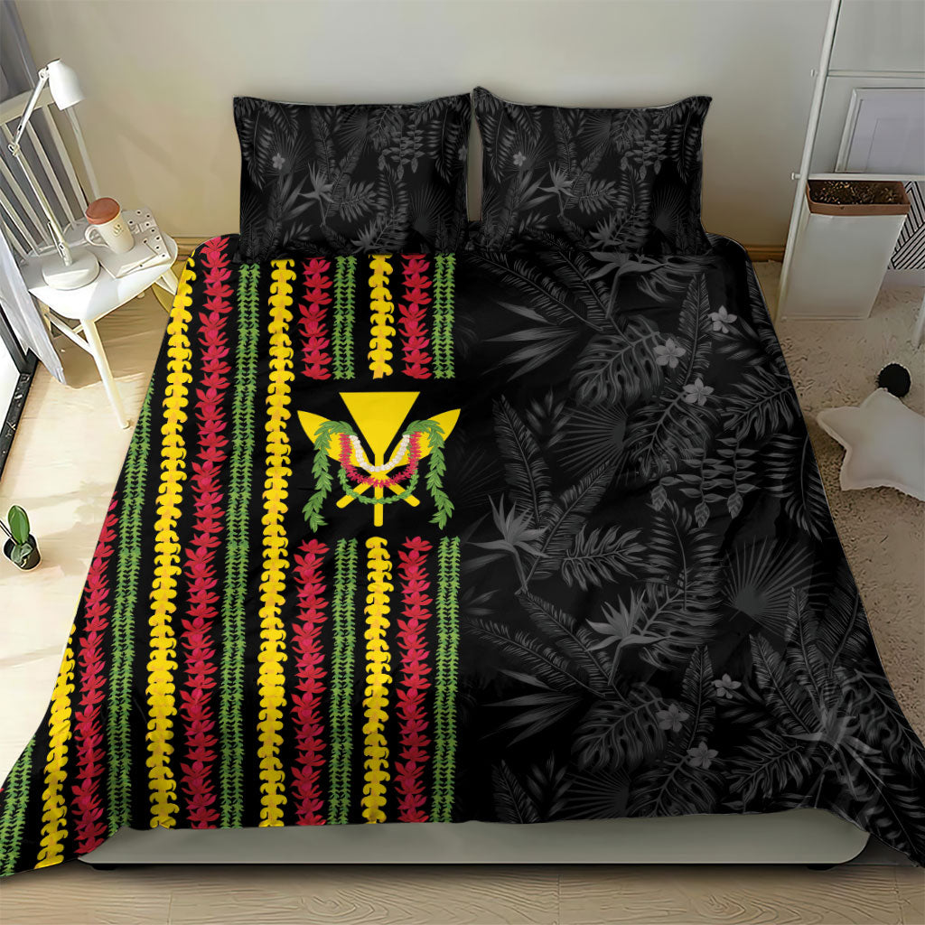 Hawaii Lei Kanaka Maoli Flag Bedding Set Tropical Vibes LT05 - Polynesian Pride