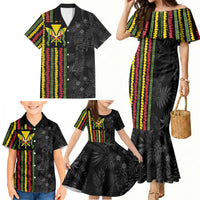 Hawaii Lei Kanaka Maoli Flag Family Matching Mermaid Dress and Hawaiian Shirt Tropical Vibes LT05 - Polynesian Pride