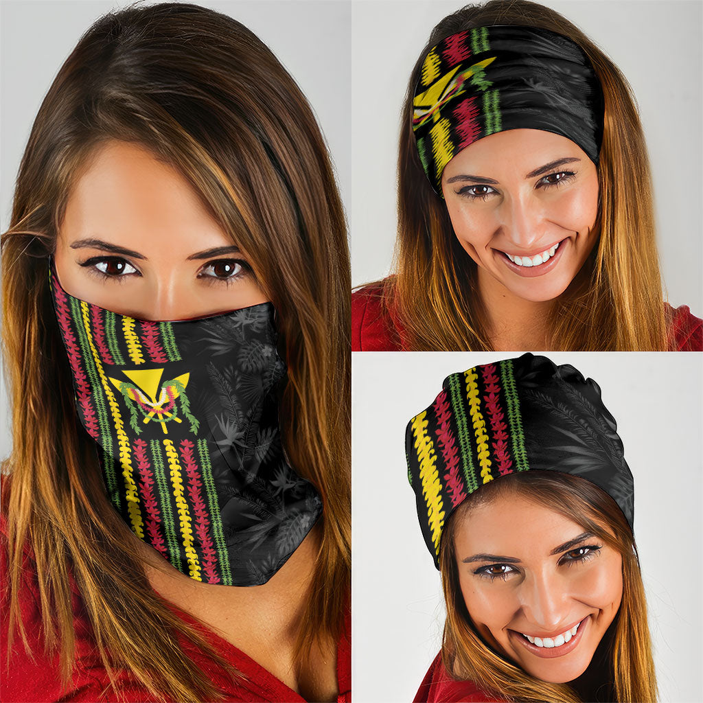 Hawaii Lei Kanaka Maoli Flag Neck Gaiter Tropical Vibes LT05 - Polynesian Pride