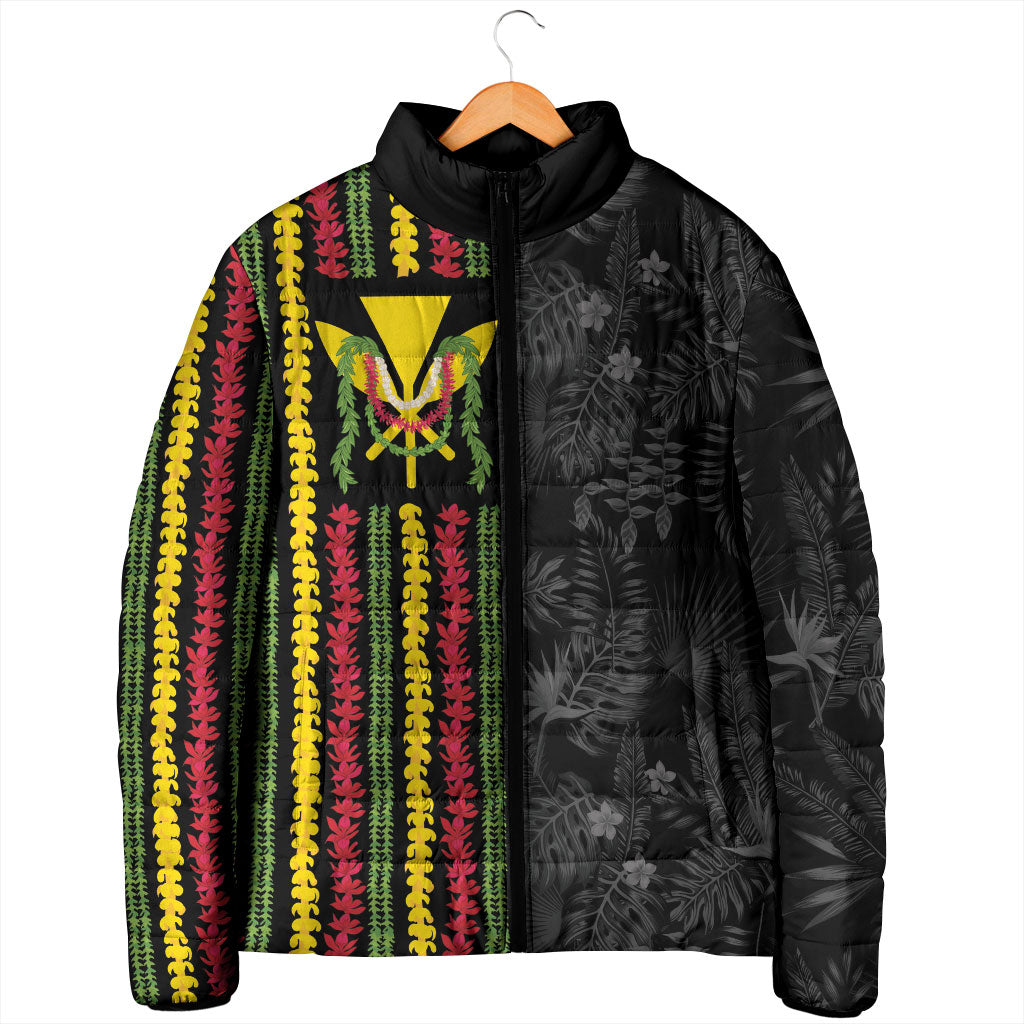 Hawaii Lei Kanaka Maoli Flag Padded Jacket Tropical Vibes LT05 - Polynesian Pride