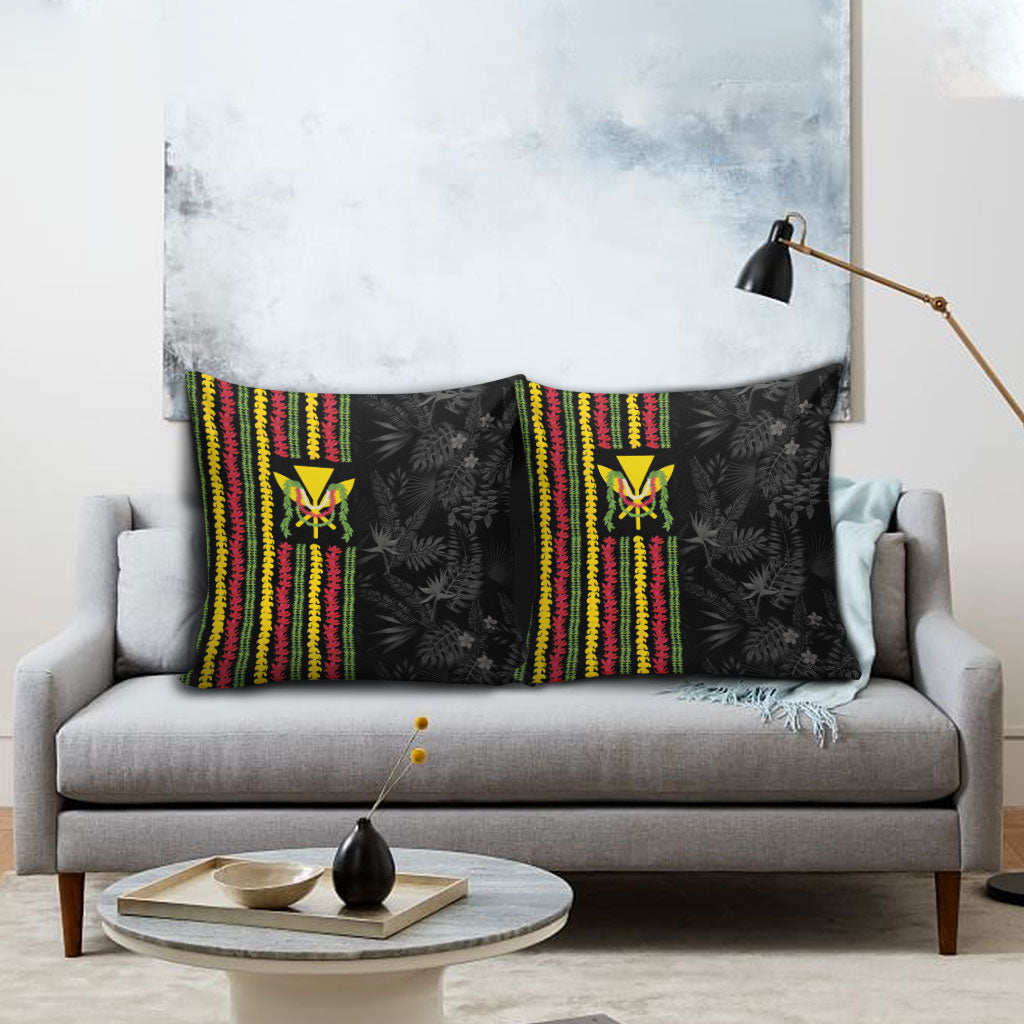 Hawaii Lei Kanaka Maoli Flag Pillow Cover Tropical Vibes LT05 - Polynesian Pride