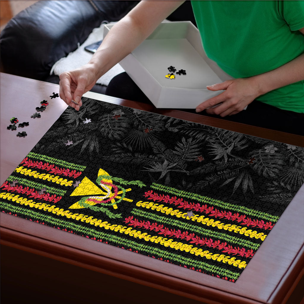 Hawaii Lei Kanaka Maoli Flag Puzzle Tropical Vibes LT05 - Polynesian Pride