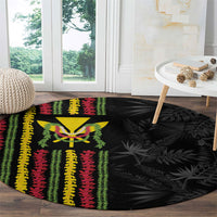 Hawaii Lei Kanaka Maoli Flag Round Carpet Tropical Vibes LT05 - Polynesian Pride