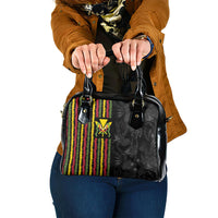 Hawaii Lei Kanaka Maoli Flag Shoulder Handbag Tropical Vibes LT05 One Size Black - Polynesian Pride