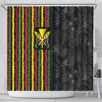 Hawaii Lei Kanaka Maoli Flag Shower Curtain Tropical Vibes LT05 - Polynesian Pride