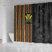 Hawaii Lei Kanaka Maoli Flag Shower Curtain Tropical Vibes LT05 - Polynesian Pride