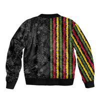 Hawaii Lei Kanaka Maoli Flag Sleeve Zip Bomber Jacket Tropical Vibes LT05 - Polynesian Pride