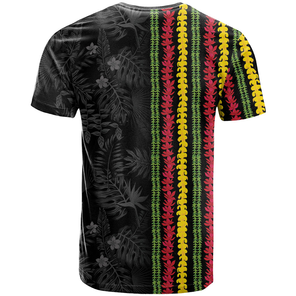 Hawaii Lei Kanaka Maoli Flag T Shirt Tropical Vibes LT05 - Polynesian Pride