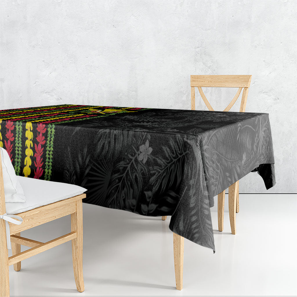 Hawaii Lei Kanaka Maoli Flag Tablecloth Tropical Vibes LT05 - Polynesian Pride