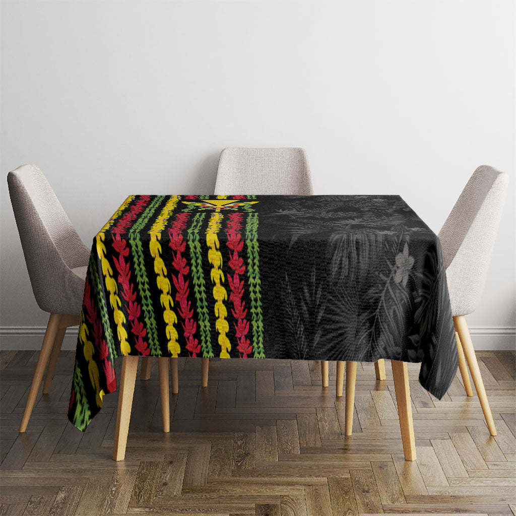 Hawaii Lei Kanaka Maoli Flag Tablecloth Tropical Vibes LT05 - Polynesian Pride