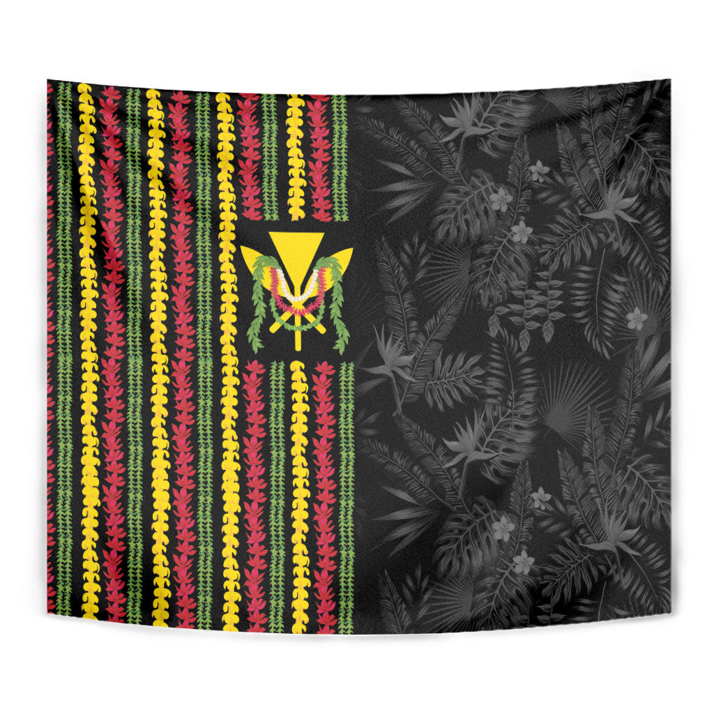 Hawaii Lei Kanaka Maoli Flag Tapestry Tropical Vibes LT05 - Polynesian Pride
