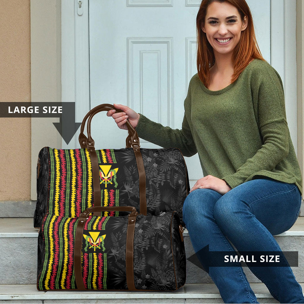 Hawaii Lei Kanaka Maoli Flag Travel Bag Tropical Vibes LT05 - Polynesian Pride