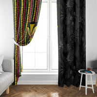 Hawaii Lei Kanaka Maoli Flag Window Curtain Tropical Vibes LT05 - Polynesian Pride