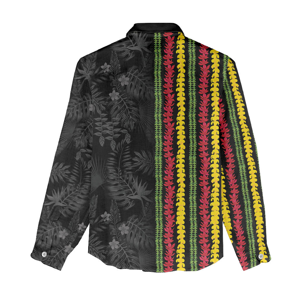 Hawaii Lei Kanaka Maoli Flag Women Casual Shirt Tropical Vibes LT05 - Polynesian Pride