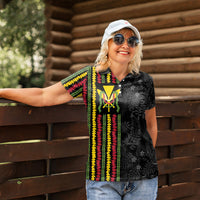 Hawaii Lei Kanaka Maoli Flag Women Polo Shirt Tropical Vibes LT05 - Polynesian Pride