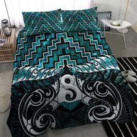 New Zealand Maori Bedding Set Poutama Pikorua - Single Twist Paua Shell