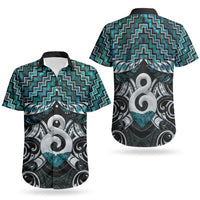 New Zealand Maori Couples Matching Off Shoulder Maxi Dress and Hawaiian Shirt Poutama Pikorua - Single Twist Paua Shell