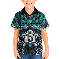 New Zealand Maori Hawaiian Shirt Poutama Pikorua - Single Twist Paua Shell