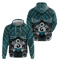 New Zealand Maori Hoodie Poutama Pikorua - Single Twist Paua Shell