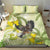 New Zealand Piwakawaka Fantail Bird Bedding Set With Kowhai Flowers