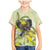 New Zealand Piwakawaka Fantail Bird Family Matching Mermaid Dress and Hawaiian Shirt With Kowhai Flowers