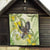 New Zealand Piwakawaka Fantail Bird Quilt With Kowhai Flowers