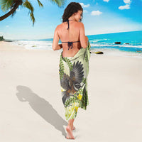 New Zealand Piwakawaka Fantail Bird Sarong With Kowhai Flowers