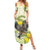 New Zealand Piwakawaka Fantail Bird Summer Maxi Dress With Kowhai Flowers