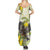 New Zealand Piwakawaka Fantail Bird Summer Maxi Dress With Kowhai Flowers