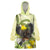 New Zealand Piwakawaka Fantail Bird Wearable Blanket Hoodie With Kowhai Flowers