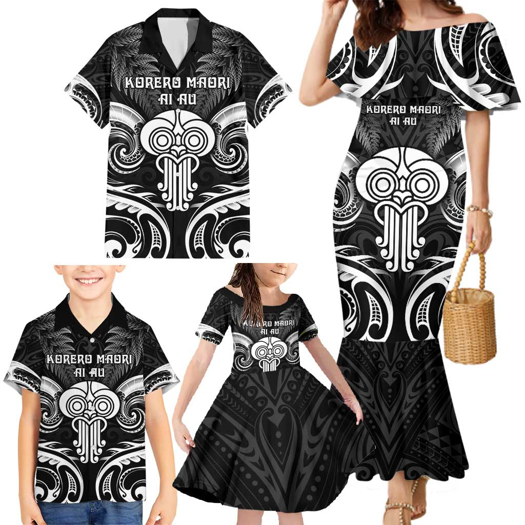 New Zealand Te Reo Maori Family Matching Mermaid Dress and Hawaiian Shirt Korero Maori Ai Au LT05 - Polynesian Pride