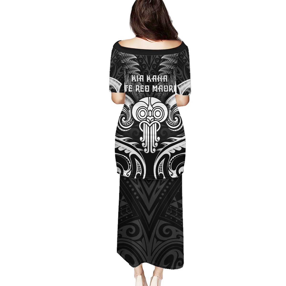 New Zealand Te Reo Maori Family Matching Puletasi and Hawaiian Shirt Korero Maori Ai Au LT05 - Polynesian Pride