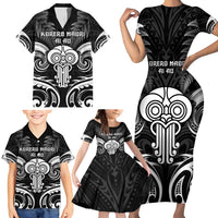 New Zealand Te Reo Maori Family Matching Short Sleeve Bodycon Dress and Hawaiian Shirt Korero Maori Ai Au LT05 - Polynesian Pride