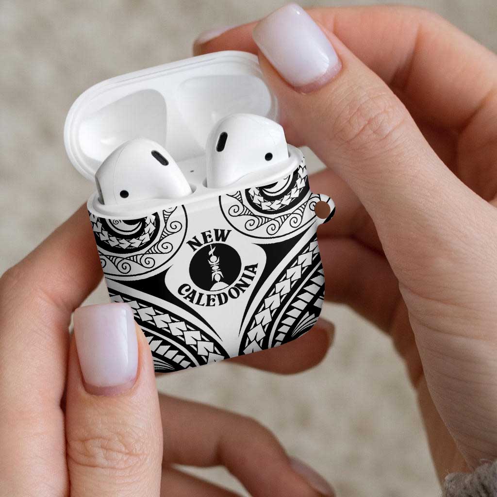New Caledonia Day AirPods Case Polynesian Curves White Color - Polynesian Pride