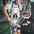 New Caledonia Day Apron Polynesian Curves White Color - Polynesian Pride
