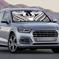 New Caledonia Day Auto Sun Shade Polynesian Curves White Color - Polynesian Pride