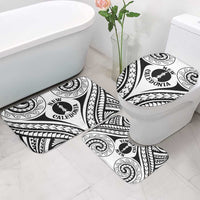 New Caledonia Day Bathroom Set Polynesian Curves White Color - Polynesian Pride