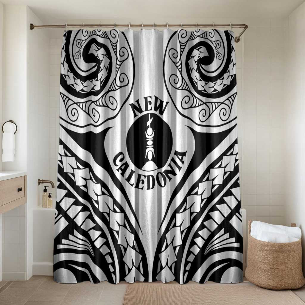 New Caledonia Day Bathroom Set Polynesian Curves White Color - Polynesian Pride