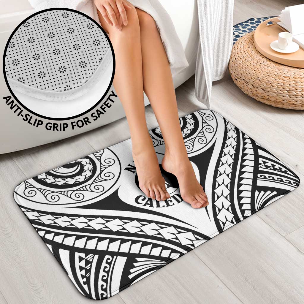 New Caledonia Day Bathroom Set Polynesian Curves White Color - Polynesian Pride