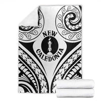 New Caledonia Day Blanket Polynesian Curves White Color - Polynesian Pride