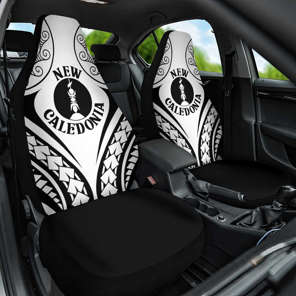 New Caledonia Day Car Seat Cover Polynesian Curves White Color - Polynesian Pride