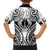 New Caledonia Day Family Matching Long Sleeve Bodycon Dress and Hawaiian Shirt Polynesian Curves White Color - Polynesian Pride