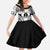 New Caledonia Day Family Matching Long Sleeve Bodycon Dress and Hawaiian Shirt Polynesian Curves White Color - Polynesian Pride