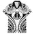 New Caledonia Day Family Matching Tank Maxi Dress and Hawaiian Shirt Polynesian Curves White Color - Polynesian Pride