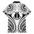 New Caledonia Day Family Matching Tank Maxi Dress and Hawaiian Shirt Polynesian Curves White Color - Polynesian Pride