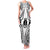 New Caledonia Day Family Matching Tank Maxi Dress and Hawaiian Shirt Polynesian Curves White Color - Polynesian Pride